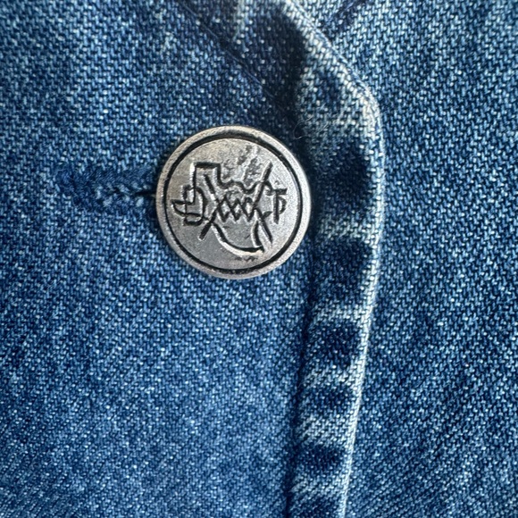 Vintage Western Denim Vest Embroidered Horseshoe Buttons Don’t Mess with Texas S - Picture 4 of 7